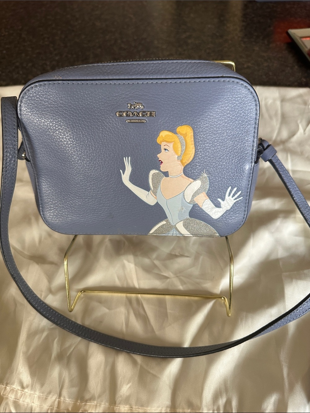 Coach Blue Cinderella Leather Crossbody Bag C3406